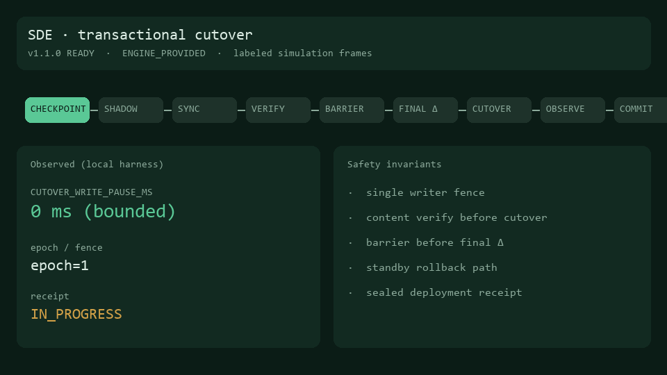Cutover pipeline demo GIF